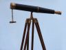 Floor Standing Admirals Antique Brass Binoculars with Leather 62 - 7