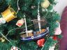 Wooden Fisher King Model Fishing Boat Christmas Tree Ornament - 2
