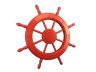 Red Decorative Ship Wheel 24 - 5
