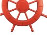 Red Decorative Ship Wheel 24 - 1