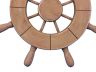 Rustic Wood Finish Decorative Ship Wheel 9 - 3