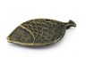 Antique Gold Cast Iron Fish Decorative Plate 8 - 2