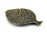 Antique Gold Cast Iron Fish Decorative Plate 8 - 1