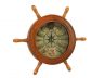 Wooden Ship Wheel Knot Faced Clock 12 - 2