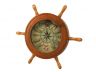 Wooden Ship Wheel Knot Faced Clock 12 - 4