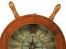 Wooden Ship Wheel Knot Faced Clock 12 - 3