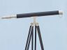 Floor Standing Brushed Nickel With Leather Harbor Master Telescope 60 - 5