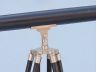 Floor Standing Brushed Nickel With Leather Harbor Master Telescope 60 - 8