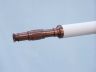 Floor Standing Antique Copper With White Leather Galileo Telescope 65 - 2