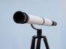 Floor Standing Oil-Rubbed Bronze-White Leather With Black Stand Galileo Telescope 65 - 2