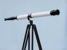 Floor Standing Oil-Rubbed Bronze-White Leather With Black Stand Galileo Telescope 65 - 4