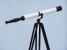 Floor Standing Oil-Rubbed Bronze-White Leather With Black Stand Galileo Telescope 65 - 6