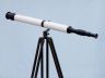 Floor Standing Oil-Rubbed Bronze-White Leather With Black Stand Galileo Telescope 65 - 7