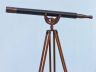 Floor Standing Bronzed With Leather Anchormaster Telescope 65 - 1