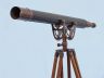Floor Standing Bronzed With Leather Anchormaster Telescope 65 - 2