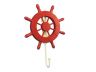 Red Decorative Ship Wheel With Hook 8 - 5