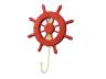 Red Decorative Ship Wheel With Hook 8 - 4