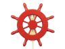 Red Decorative Ship Wheel With Hook 8 - 3