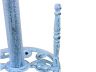 Rustic Dark Blue Whitewashed Cast Iron Anchor Paper Towel Holder 16 - 4