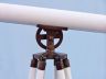 Floor Standing Bronzed With White Leather Griffith Astro Telescope 65 - 9
