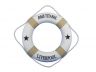 RMS Titanic Decorative Lifering 20 - White with Tan Bands - 1