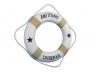 RMS Titanic Decorative Lifering 20 - White with Tan Bands - 4