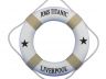 RMS Titanic Decorative Lifering 20 - White with Tan Bands - 2