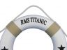 RMS Titanic Decorative Lifering 20 - White with Tan Bands - 8