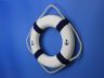 Classic White Decorative Anchor Lifering with Blue Bands 15 - 7