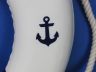 Classic White Decorative Anchor Lifering with Blue Bands 15 - 6