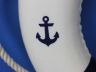 Classic White Decorative Anchor Lifering with Blue Bands 15 - 5