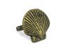 Antique Gold Cast Iron Seashell Napkin Ring 2 - set of 2 - 2