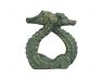 Antique Bronze Cast Iron Seahorse Napkin Ring 3 - Set of 2 - 3