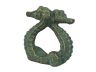 Antique Bronze Cast Iron Seahorse Napkin Ring 3 - Set of 2 - 1