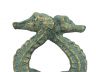Antique Bronze Cast Iron Seahorse Napkin Ring 3 - Set of 2 - 2