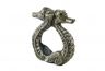 Antique Gold Cast Iron Seahorse Napkin Ring 3 - Set of 2 - 1