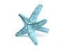 Dark Blue Whitewashed Cast Iron Starfish Napkin Ring 3 - set of 2 - 1