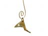 Solid Brass Dolphin Christmas Ornament 3 - 3