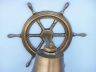 Antique Brass Hanging Ship Wheel Bell 8 - 3