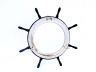 Deluxe Class Wood and Chrome Ship Wheel Porthole Mirror 36 - 2