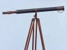 Floor Standing Antique Copper With Leather Galileo Telescope 65 - 1