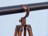 Floor Standing Antique Copper With Leather Galileo Telescope 65 - 11