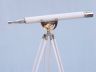 Floor Standing Chrome With White Leather Anchormaster Telescope 50 - 1