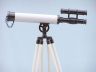 Floor Standing Oil Rubbed Bronze with White Leather Griffith Astro Telescope 50 - 12