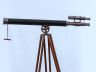 Floor Standing Antique Copper with Leather Griffith Astro Telescope 65 - 1