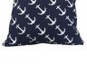 Decorative Blue Pillow with White Anchors Nautical Pillow 16 - 4