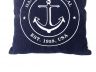 Decorative Blue Hampton Nautical with Anchor Throw Pillow 16 - 9