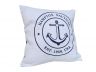 Decorative White Hampton Nautical with Anchor Throw Pillow 16 - 2