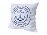 Decorative White Hampton Nautical with Anchor Throw Pillow 16 - 1