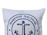 Decorative White Hampton Nautical with Anchor Throw Pillow 16 - 7